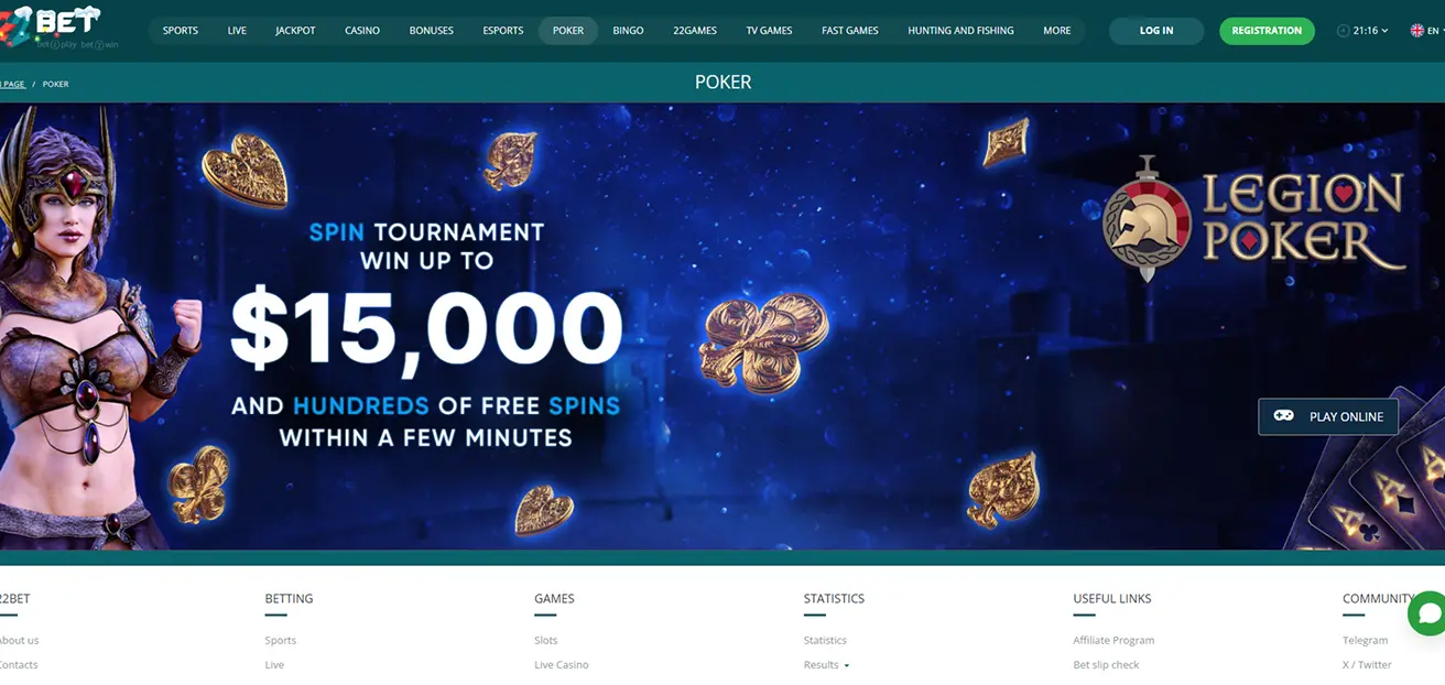 22Bet Live-turneringar